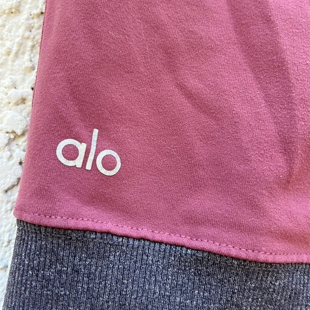Alo Yoga Airbrush High-Waist Highlight  Goddess Legging Pink/Grey Women Size M